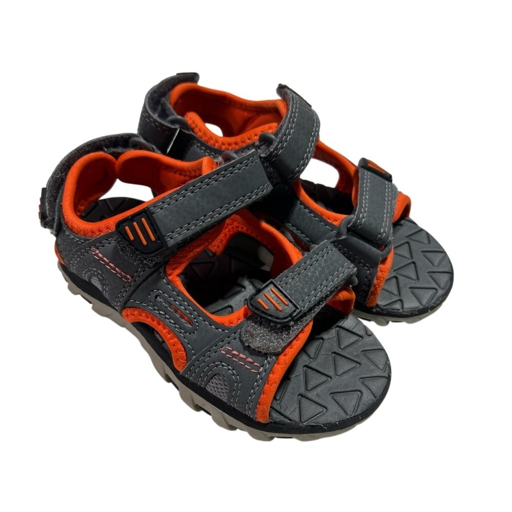 Kids Outdoor Adventure Sandals - Black and Orange‎